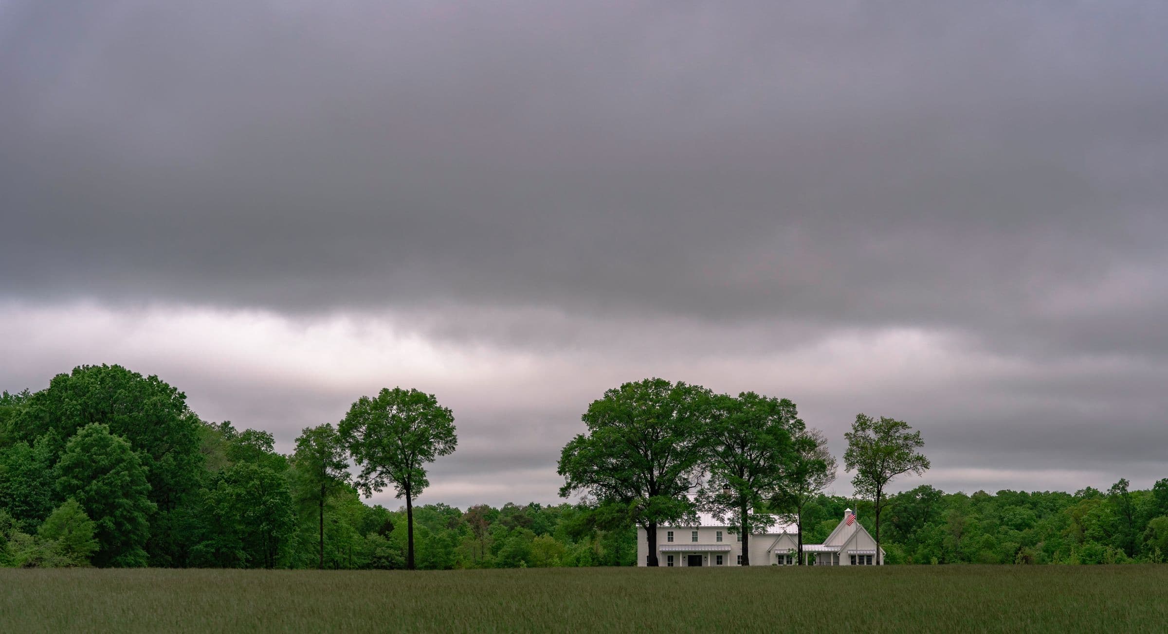 A farmhouse in the Suffolk, Virginia countryside